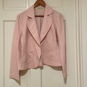 Blazer Light Pink Cotton Pockets